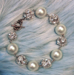 PEARL  PRINCESS - 14mm Swarovski crystal on silver-plate. 7" Silver-plated pewter toggle clasp. $88 